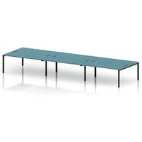 Impulse 6 Person Bench Desk in Dark Teal