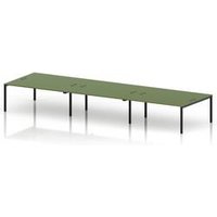 Impulse 6 Person Bench Desk in Moss Green