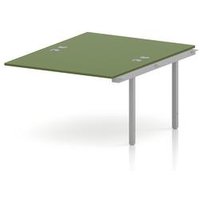 Impulse Bench B2B Ext Kit 1200 Silver Frame Office Bench Desk Moss