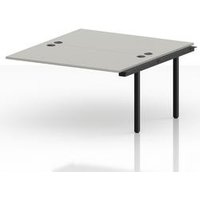 Impulse 1400mm Bench Desk with Dove Grey Top and Black Frame