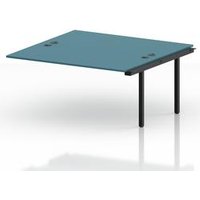 Impulse 1600mm Office Bench Desk with Dark Teal Top and Black Frame