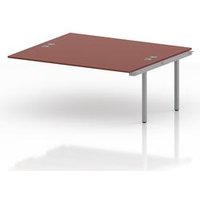 Impulse 1800mm Bench Desk with Brick Red Top and Silver Frame