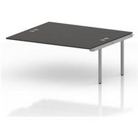 Impulse 1800mm Bench Desk with Silver Frame in Carbon Grey