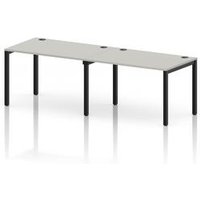 Impulse 2-Person Bench Desk in Dove Grey