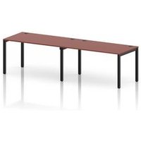 Impulse Bench Desk for 2 People in Black and Brick Red