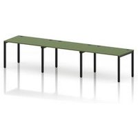 Impulse 3-Person Bench Desk in Moss Green