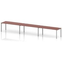 Impulse Bench One Row 3 Person 1800 Silver Frame Bench Desk Brick Red
