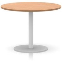 Italia 1000mm Poseur Table with Oak Top and White Leg