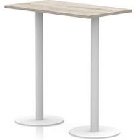 Italia Grey Oak Poseur Table with White Legs
