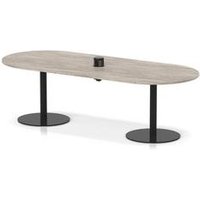 2400 Poseur Boardroom Table Power Mod Grey Oak H 720 Leg