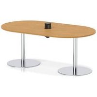1800 Poseur Boardroom Table Power Module Oak H 720 Leg