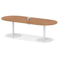 Italia 2400 Walnut Boardroom Table with Integrated Power