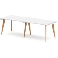 Oslo 1200mm Single Row 2 Person Bench Desk White Top White Frame