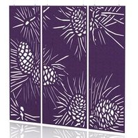 SCH! Acoustic Hanging Wall Panels - Pine Effect, Plum Purple (3 Pack)