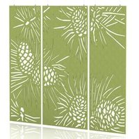 SCH! Acoustic Hanging Wall Panel - Pine Effect, Lime Green
