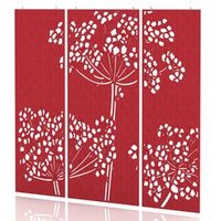 SCH! Wildflower Acoustic Wall Panels - Poppy Red (3 Pack)