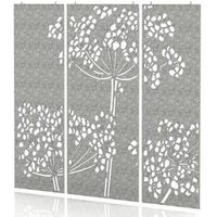 SCH! Wildflower Acoustic Hanging Wall Panels - Light Grey (3 Pack)
