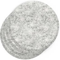 SCH! Acoustic Wall Tiles - Set of 4 Bevelled Circles - Light Grey