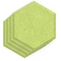 SCH! Hexagonal Acoustic Wall Tiles - Lime Green (Set of 4)