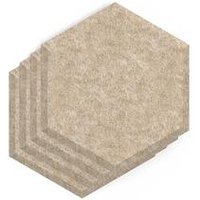 SCH! Hexagonal Acoustic Wall Tiles - Beige (Set of 4)