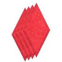 Sch Acoustic Wall Tile - Set of 4 - Bevelled Edge - Diamond - Poppy