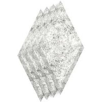 SCH! Acoustic Wall Tiles Set of 4 - Light Grey Diamond