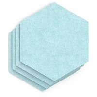 SCH! Acoustic Wall Tiles - Set of 4 - Sky Blue Hexagons
