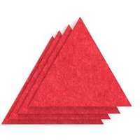 Sch Acoustic Wall Tile - Set of 4 - Square Edge - Triangle - Poppy Red