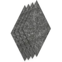 Sch! Acoustic Wall Tile - Set of 4 - Square Edge - Diamond - Charcoal