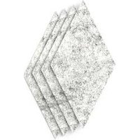 SCH! Acoustic Wall Tiles - Light Grey Diamond Square Edge (Set of 4)