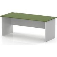 Impulse 1800mm Moss Green Office Desk with White Panel Legs