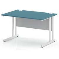1200 x 800 Office Desk Dark Teal Top Cantilever Leg