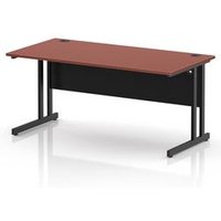 Impulse 1600mm Office Desk with Brick Red Top