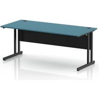 Impulse 1800mm Dark Teal Office Desk with Black Cantilever Legs