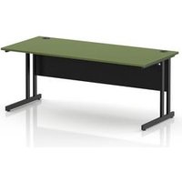 Impulse 1800mm Moss Green Office Desk with Black Cantilever Legs