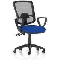 Eclipse + II Lever Operator Chair with Mesh Back and Blue Seat