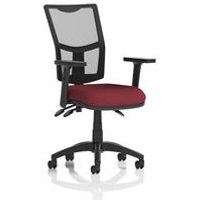 + III Lever Operator Chair Mesh Back Adjustable Arms Chilli
