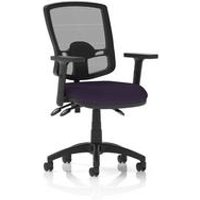 Eclipse + III Lever Operator Chair Mesh Back Adjustable Arms Purple