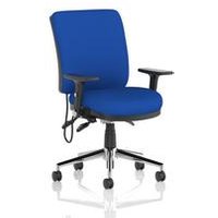 Chiro Medium Back Chair Adjustable Folding Arms Back Seat Stevia Blue