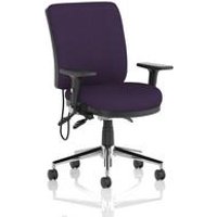 Chiro Medium Back Chair Adjustable Folding Arms Back Seat Tansy Purple