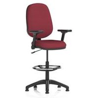 Eclipse+ I Lever Draughtsman Operatot Chair Adj Folding Arms Chilli