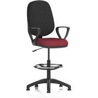 Eclipse+ I Lever Operator Chair Draughtsman Kit Loop Arms Seat Chilli