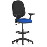 Eclipse+ I Lever Draughtsman Operatot Chair Adj Folding Arms Seat Blue