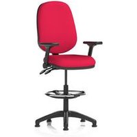 Eclipse+ II Lever Draughtsman Chair Adj Folding Arms Back Seat Cherry