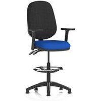Eclipse II Lever Operator Chair with Adjustable Arms in Blue