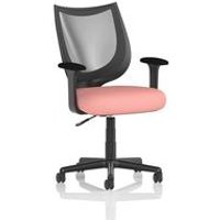 Camden Black Mesh Chair Bespoke Colour Seat Quest Shrimp KCUP2595