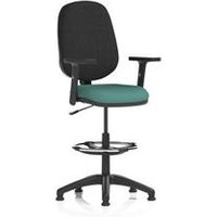 I Lever Draughtsman Operator Chair Adjustable Arms Kelp
