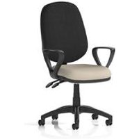 Eclipse + II Lever Operator Chair With Loop Arms Seat Quest Salt