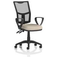 Eclipse + II Lever Operator Chair Mesh Back Loop Arms Seat Quest Salt