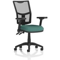 Eclipse + II Lever Operator Chair Mesh Back Adj Folding Arms Kelp